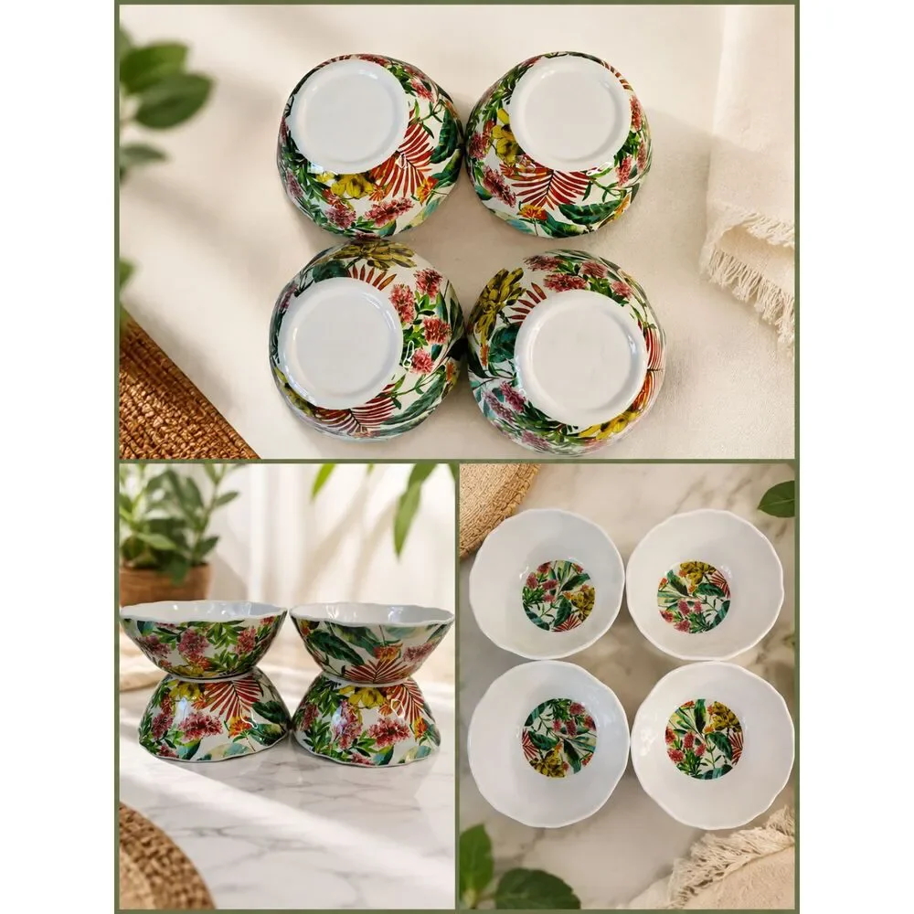 Set of 4 Coventry Melamine Salad Bowls 6.5